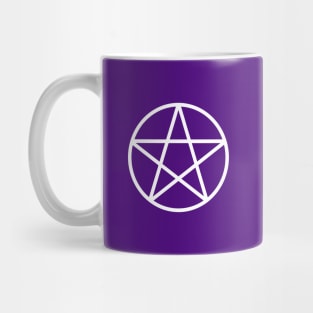 Pagan Wiccan Cheeky Witch® White and Purple Pentacle Mug